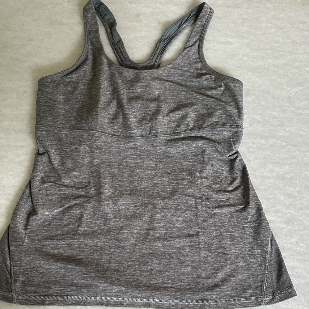 Lululemon gray racerback with mesh Women's Tank Top